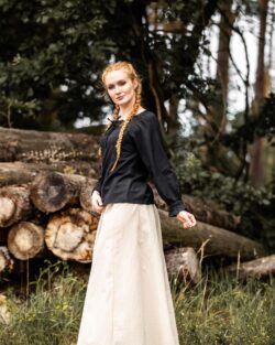 Blusa medieval «Edith»  Negro