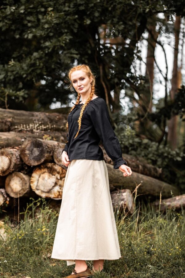 Blusa medieval «Edith»  Negro