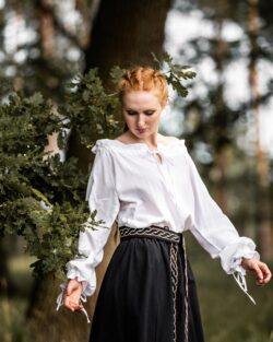 Blusa medieval «Edith»  Blanco