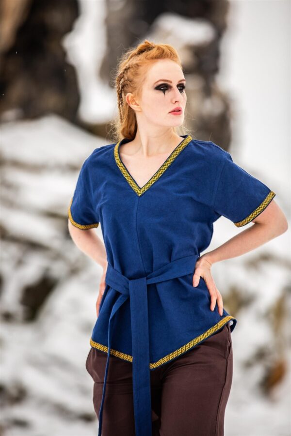 Blusa medieval «Matilda»  Azul