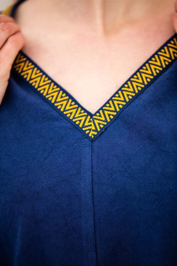Blusa medieval «Matilda»  Azul - Imagen 5