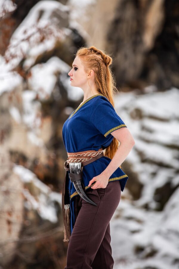 Blusa medieval «Matilda»  Azul - Imagen 7
