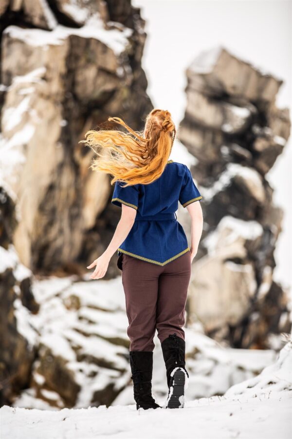 Blusa medieval «Matilda»  Azul - Imagen 3