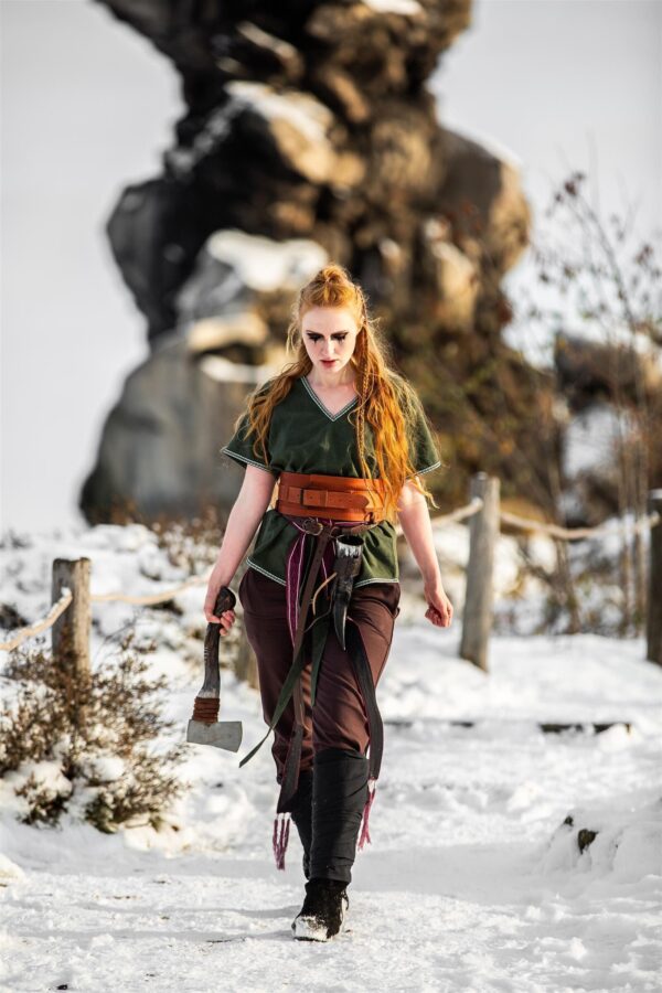 Blusa medieval «Matilda»  Verde
