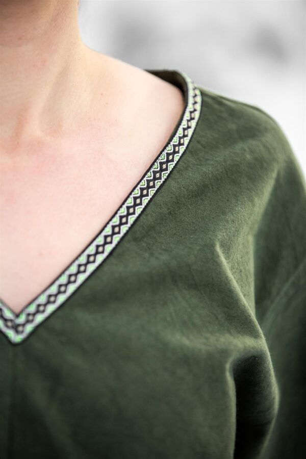Blusa medieval «Matilda»  Verde - Imagen 4