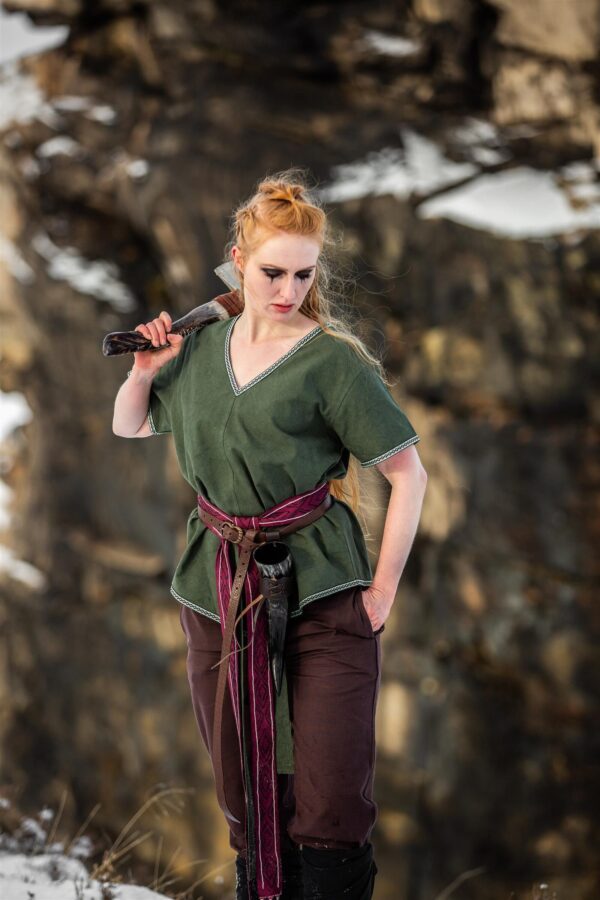 Blusa medieval «Matilda»  Verde - Imagen 7