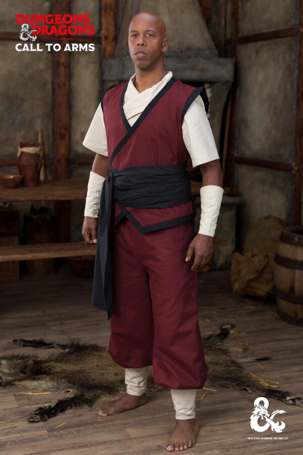 Dungeons & Dragons Monk Garment Set Bordeaux/Black - Imagen 2