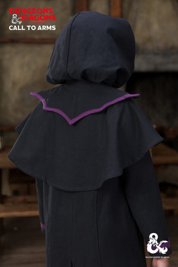 Capucha de brujo de Dungeons & Dragons negro/morado - Imagen 2