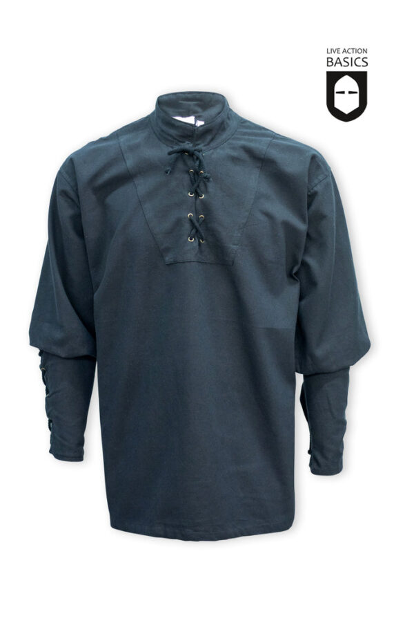 Camisa de pirata negra