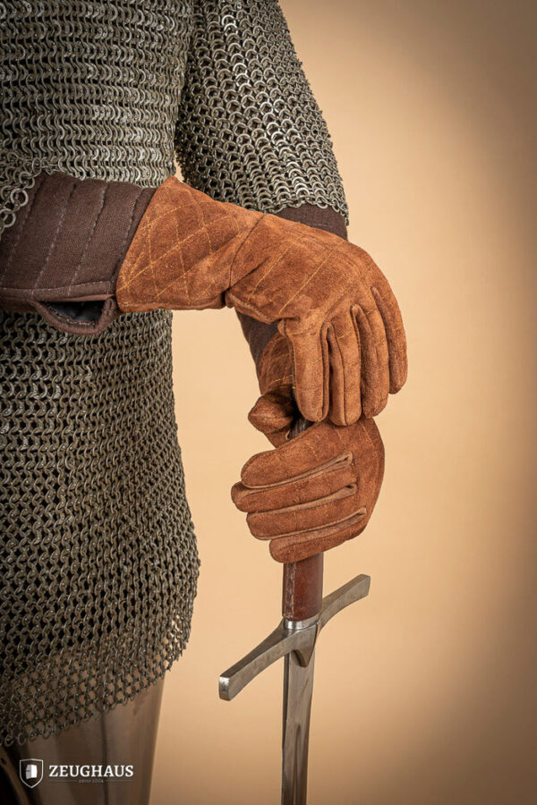 Suede Gloves for Gauntlets Marrón - Imagen 2