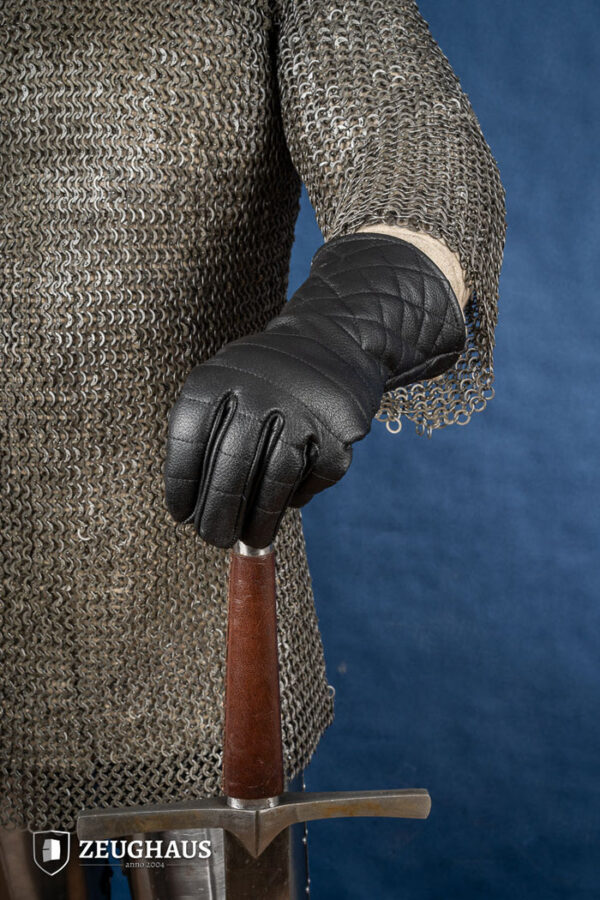 Leather Gloves Black - Imagen 2