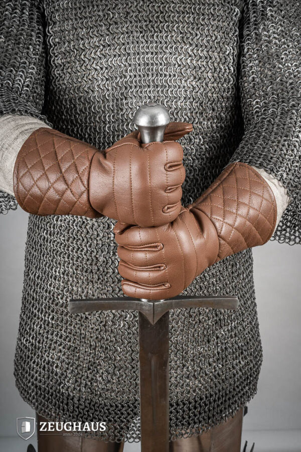 Leather Gloves Brown - Imagen 2