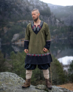 Viking Túnica Freydis Oliva Unisex