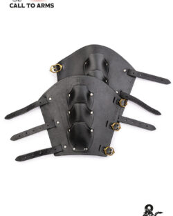 Dungeons & Dragons Luchador Brazaletes de Cuero Negro