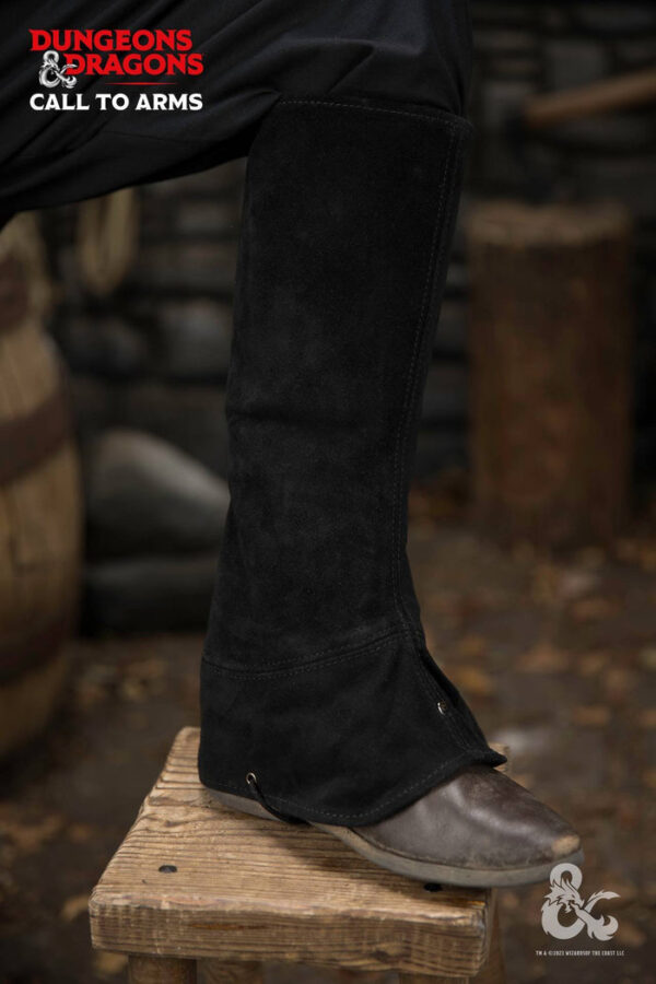 Dungeons & Dragons Leather Gaiters Type 2 Black - Imagen 2