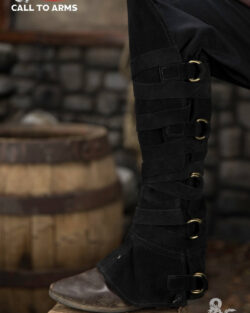 Dungeons & Dragons Leather Gaiters Type 3 Black