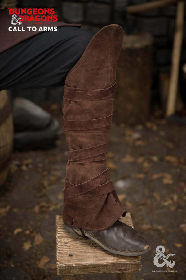 Dungeons & Dragons Leather Gaiters Type 3 Brown - Imagen 2