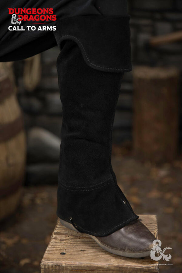 Dungeons & Dragons Leather Gaiters Type 4 Black - Imagen 2