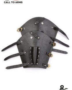 Brazaletes de cuero negro para pícaro de Dungeons & Dragons.