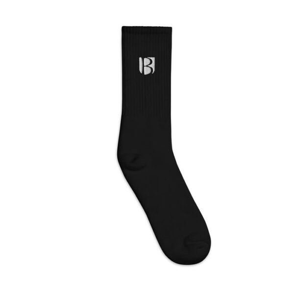 Calcetines bordados especiales de MB, negro