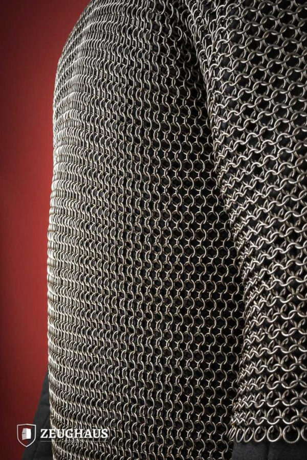 Chainmail Haubergeon Roundring 9mm Steel Oiled - Imagen 2