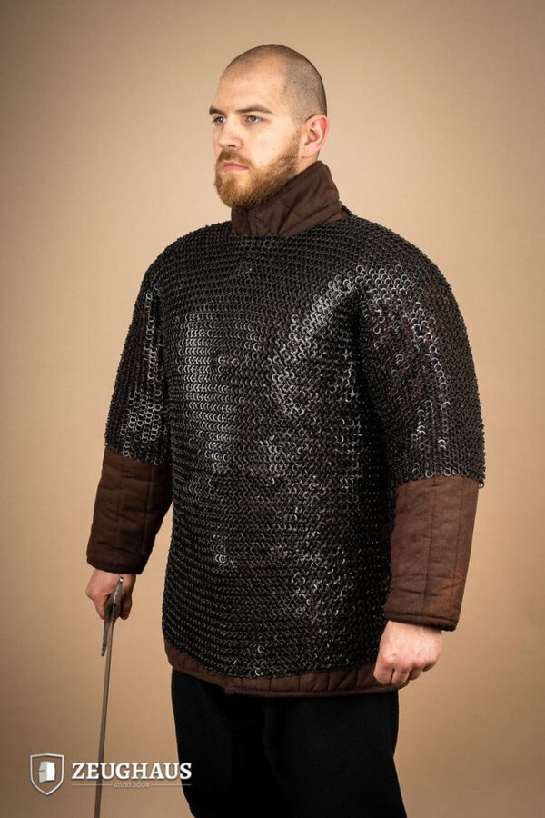Chainmail Haubergeon Flatring Riveted 9mm Burnished - Imagen 2