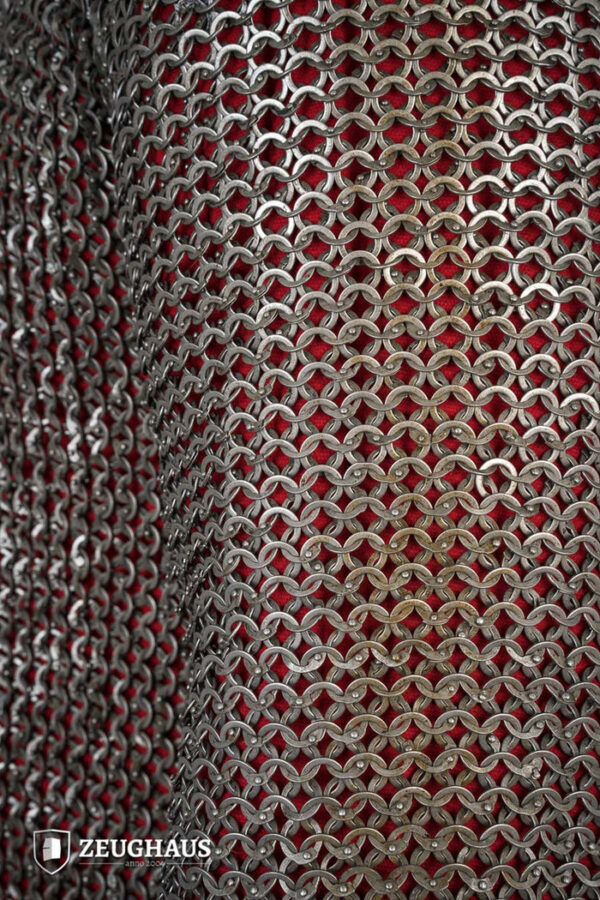 Chainmail Haubergeon Flatring Riveted 9mm Steel Oiled - Imagen 2