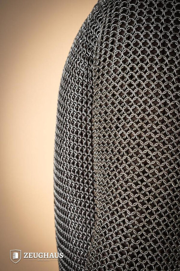 Chainmail Hauberk Roundring 9mm Steel Oiled - Imagen 2