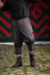 Pantalones de rodilla con cordones en la parte inferior de la pierna "Laurence" Marrón