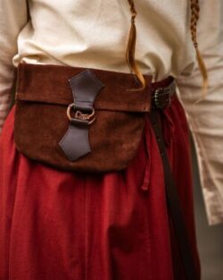 Bolsa de cinturón de cuero con hebilla de dragón "Will" Marrón