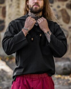 Camisa Medieval "Ansbert" Negro