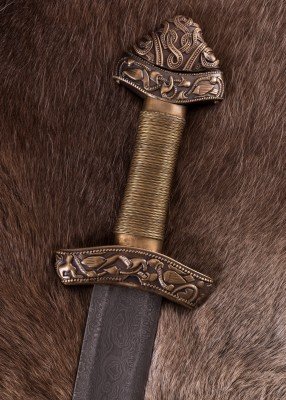 Espada vikinga de Dybäck con vaina, acero de Damasco - Imagen 23