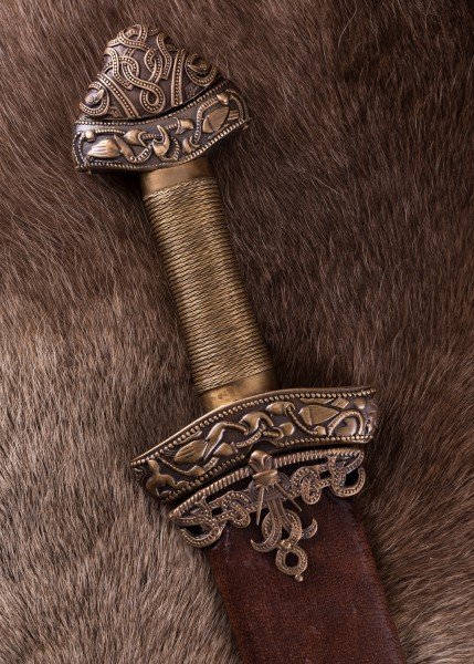 Espada vikinga de Dybäck con vaina, acero de Damasco - Imagen 7