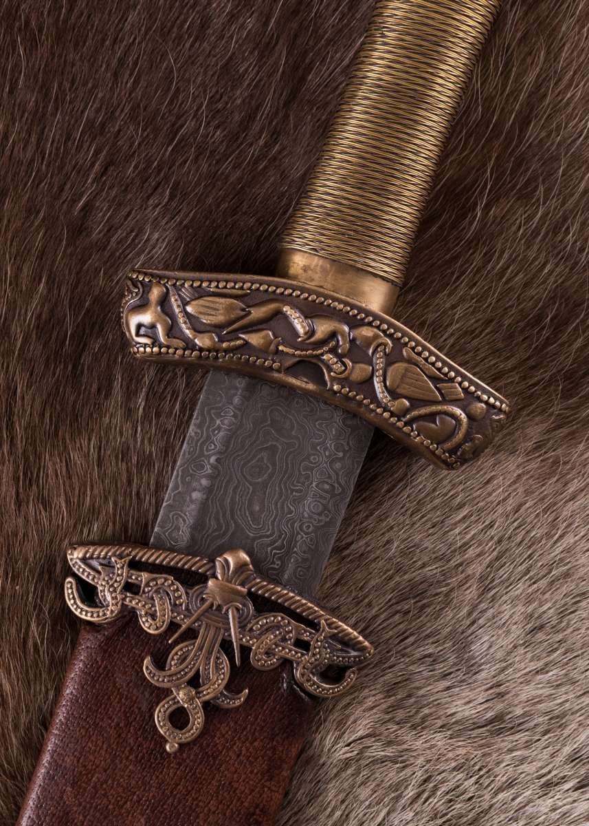 Espada vikinga de Dybäck con vaina, acero de Damasco - Imagen 10