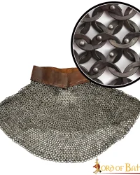Collar-de-cota-de-malla-medieval-Aventail-remachado-9mm-de-titanio-1
