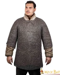 Cota-de-malla-medieval-de-media-manga-remachado-DI-10-mm-acero-dulce-1