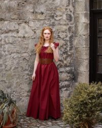 bodenlanges-kleid-mit-schulterruesche-clara-rot2