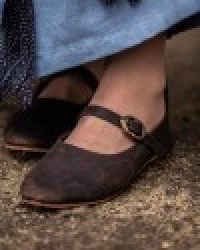 mittelalter-damenschuhe-cecilie-mit-ledersohle-braun