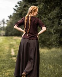 mittelalter-kurzarmbluse-sandra-dunkelbraun11